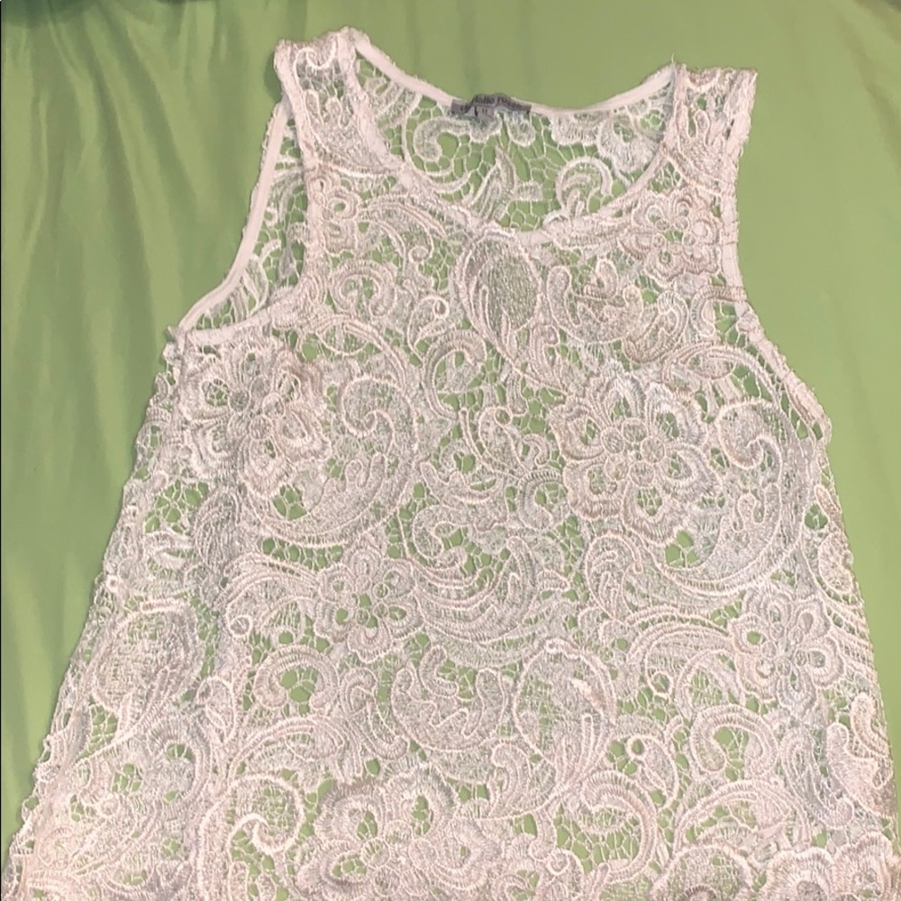 white lace top